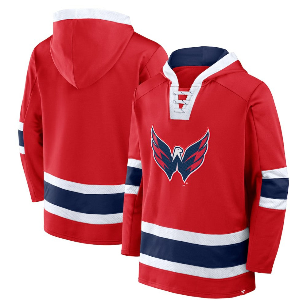 NHL Red Washington Capitals Fanatics Inside Line Fleece Pullover Hoodie- Red