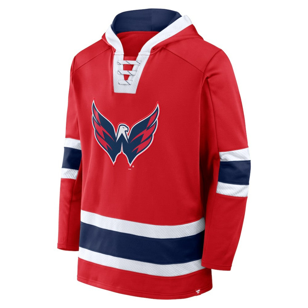 NHL Red Washington Capitals Fanatics Inside Line Fleece Pullover Hoodie- Red