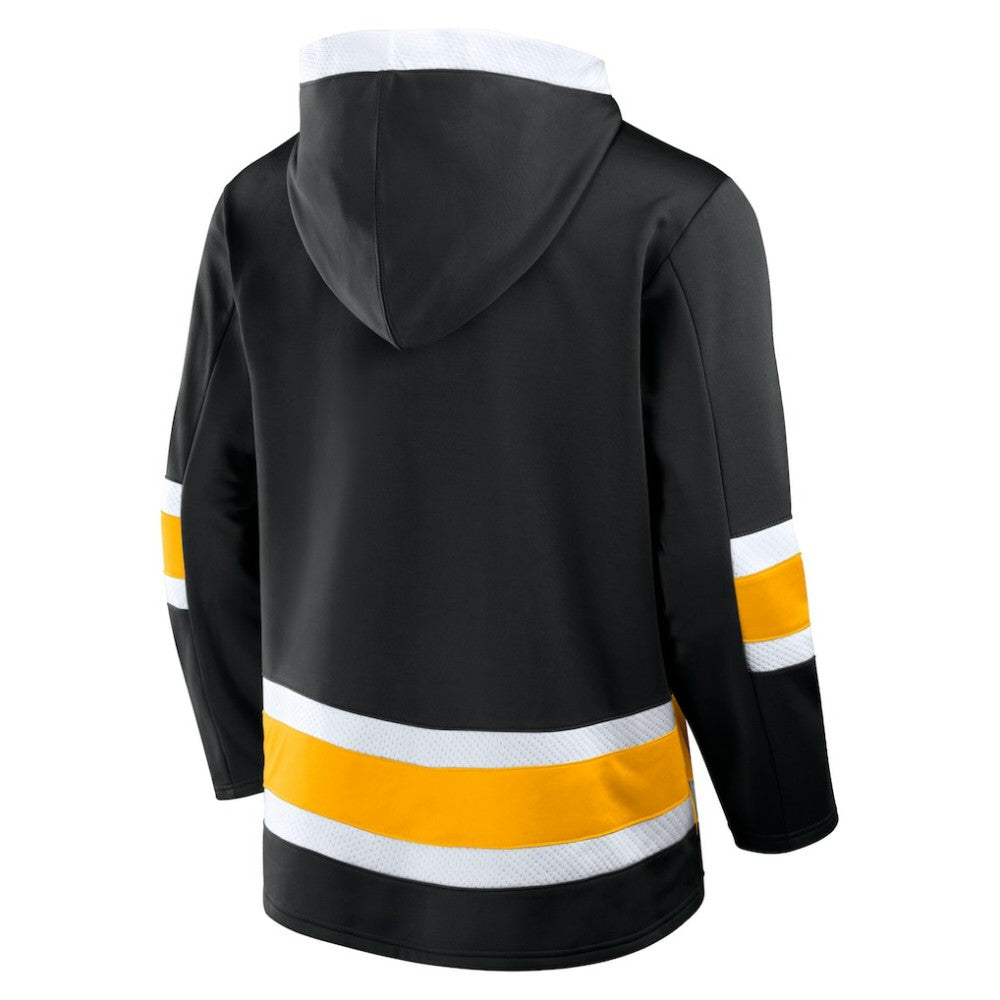 NHL Black Boston Bruins Fanatics Inside Line Fleece Pullover Hoodie- Black