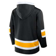 NHL Black Boston Bruins Fanatics Inside Line Fleece Pullover Hoodie- Black
