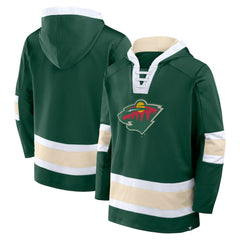 NHL Green Minnesota Wild Fanatics Inside Line Fleece Pullover Hoodie- Green