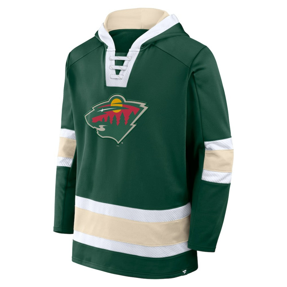 NHL Green Minnesota Wild Fanatics Inside Line Fleece Pullover Hoodie- Green