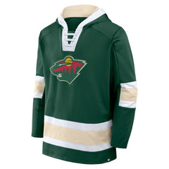 NHL Green Minnesota Wild Fanatics Inside Line Fleece Pullover Hoodie- Green