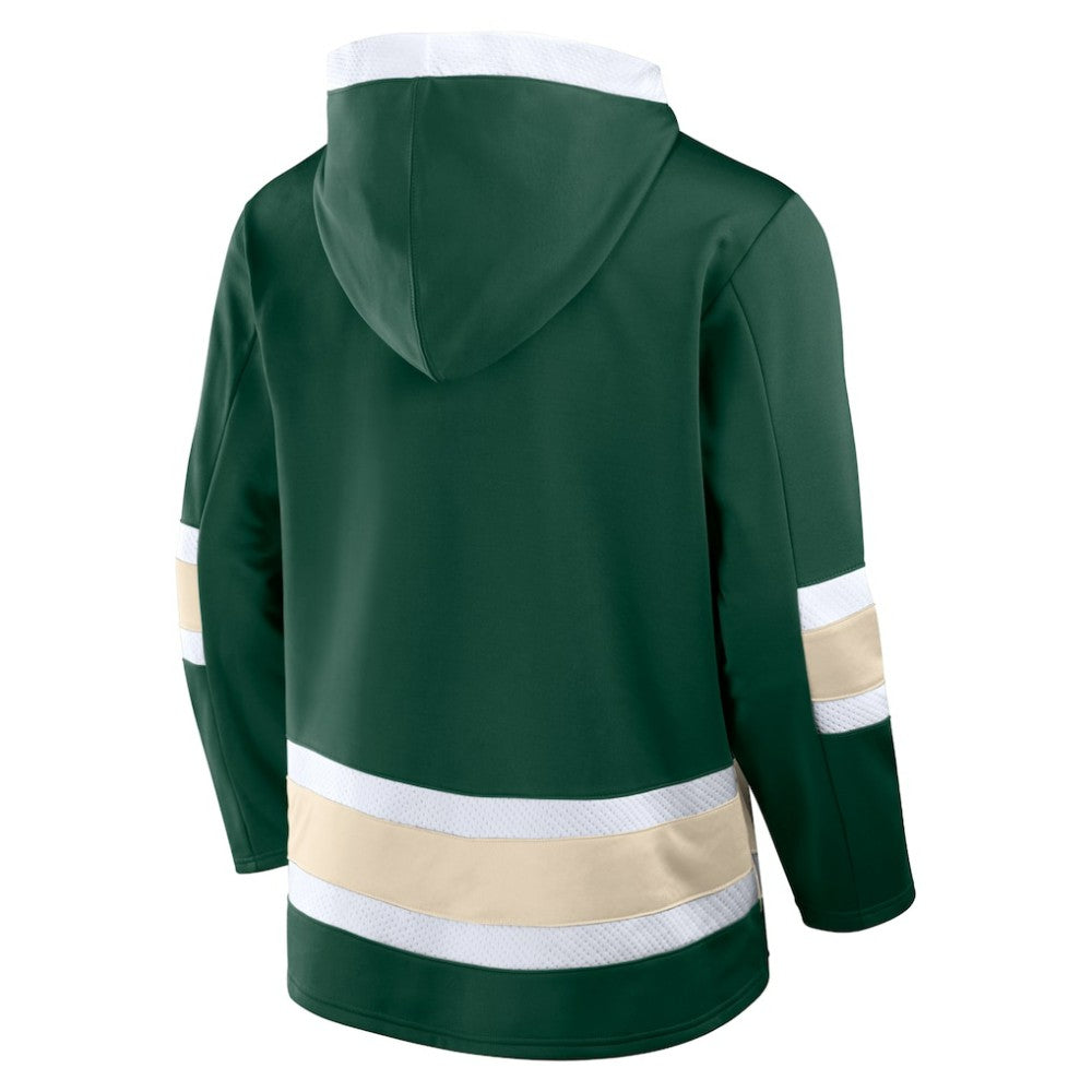 NHL Green Minnesota Wild Fanatics Inside Line Fleece Pullover Hoodie- Green