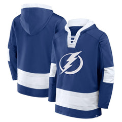 NHL Blue Tampa Bay Lightning Fanatics Inside Line Fleece Pullover Hoodie- Blue
