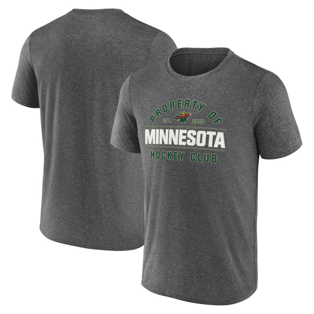 NHL Heather Charcoal Minnesota Wild Fanatics Property Of T-Shirt