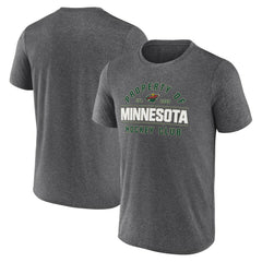 NHL Heather Charcoal Minnesota Wild Fanatics Property Of T-Shirt