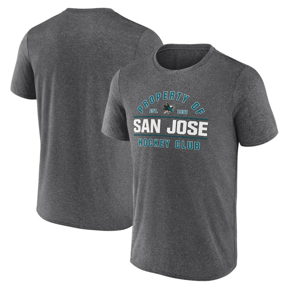 NHL Heather Charcoal San Jose Sharks Fanatics Property Of T-Shirt