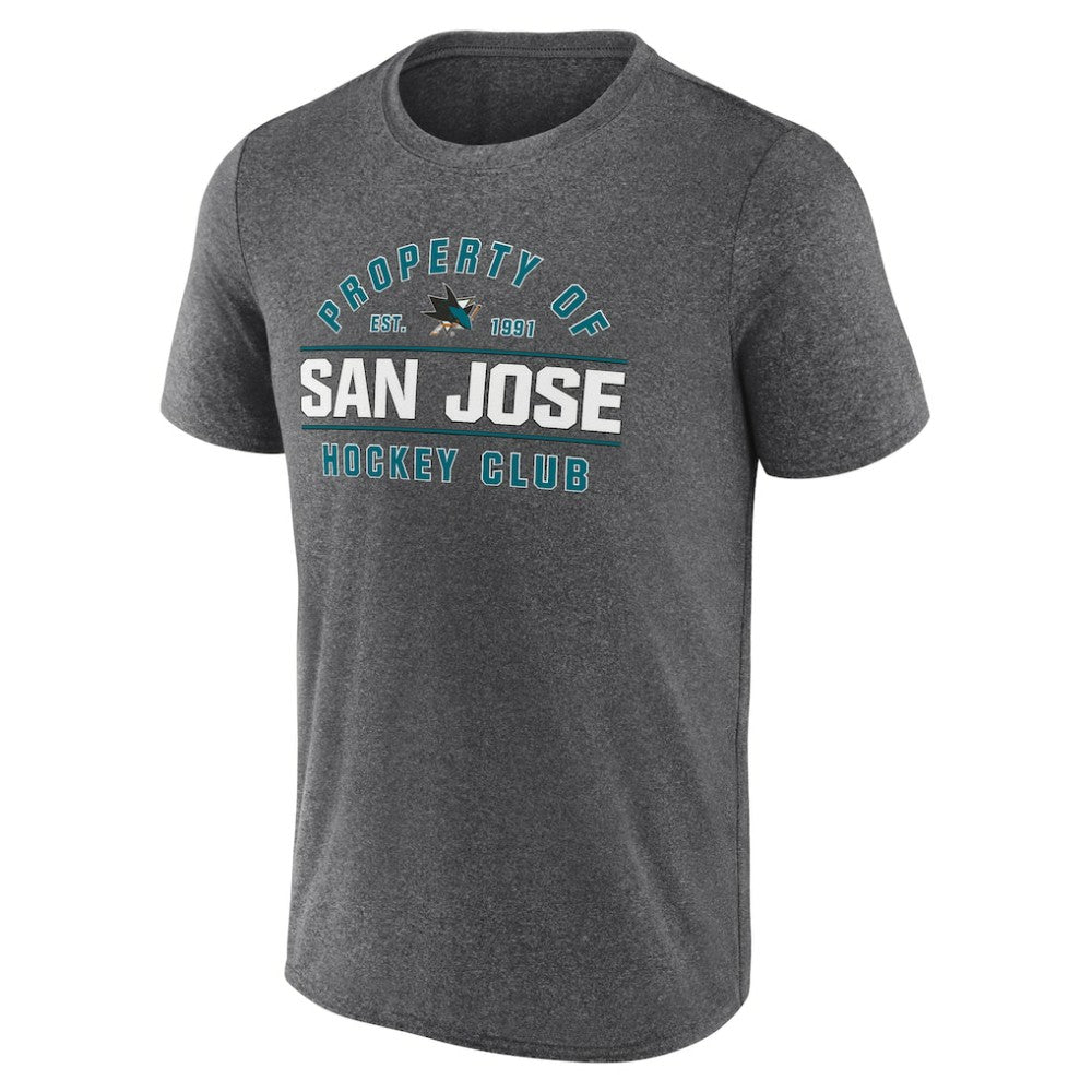 NHL Heather Charcoal San Jose Sharks Fanatics Property Of T-Shirt