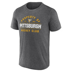 NHL Heather Charcoal Pittsburgh Penguins Fanatics Property Of T-Shirt