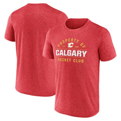 NHL Heather Red Calgary Flames Fanatics Property Of T-Shirt
