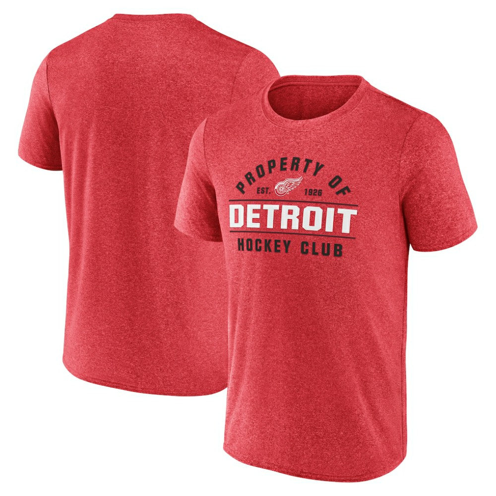 NHL Heather Red Detroit Red Wings Fanatics Property Of T-Shirt