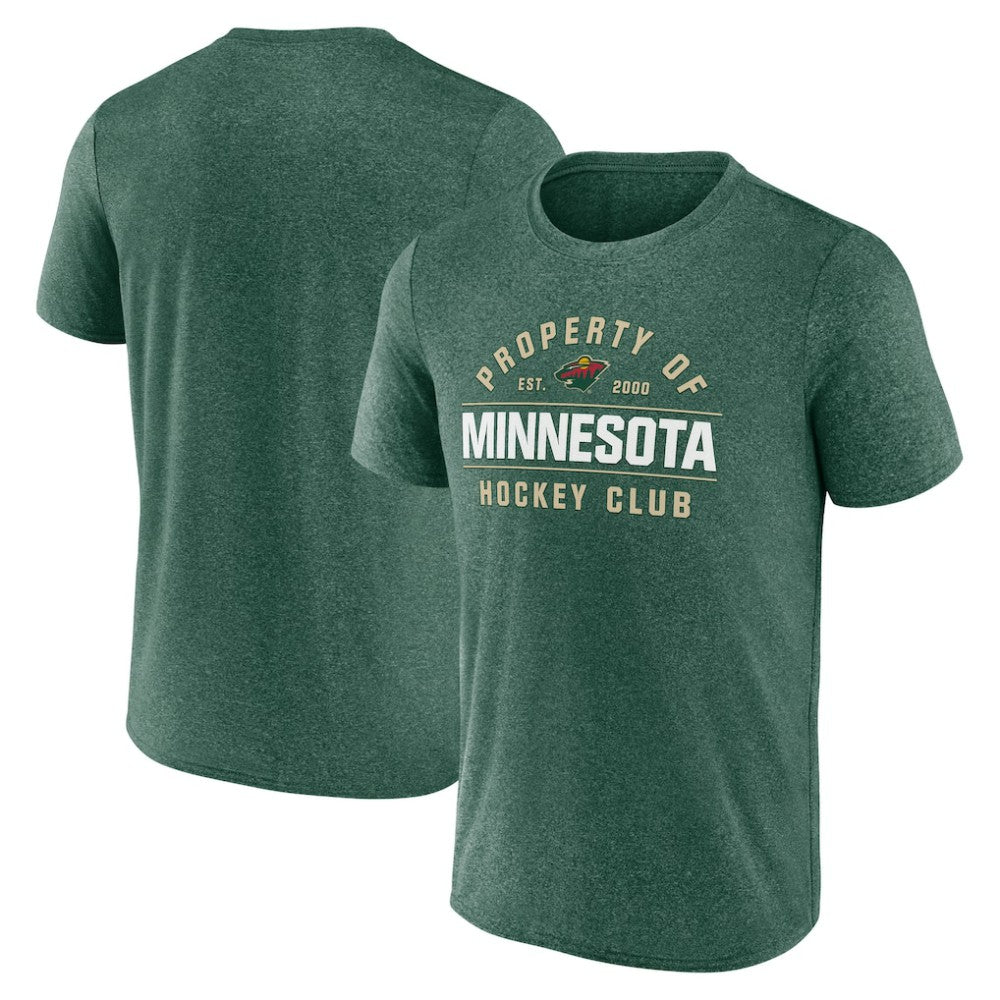 NHL Heather Green Minnesota Wild Fanatics Property Of T-Shirt