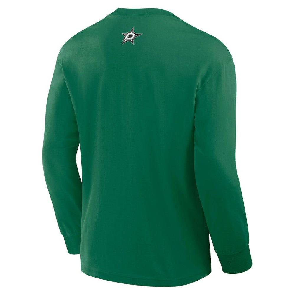 NHL Kelly Green Dallas Stars Fanatics Rewind Long Sleeve T-Shirt