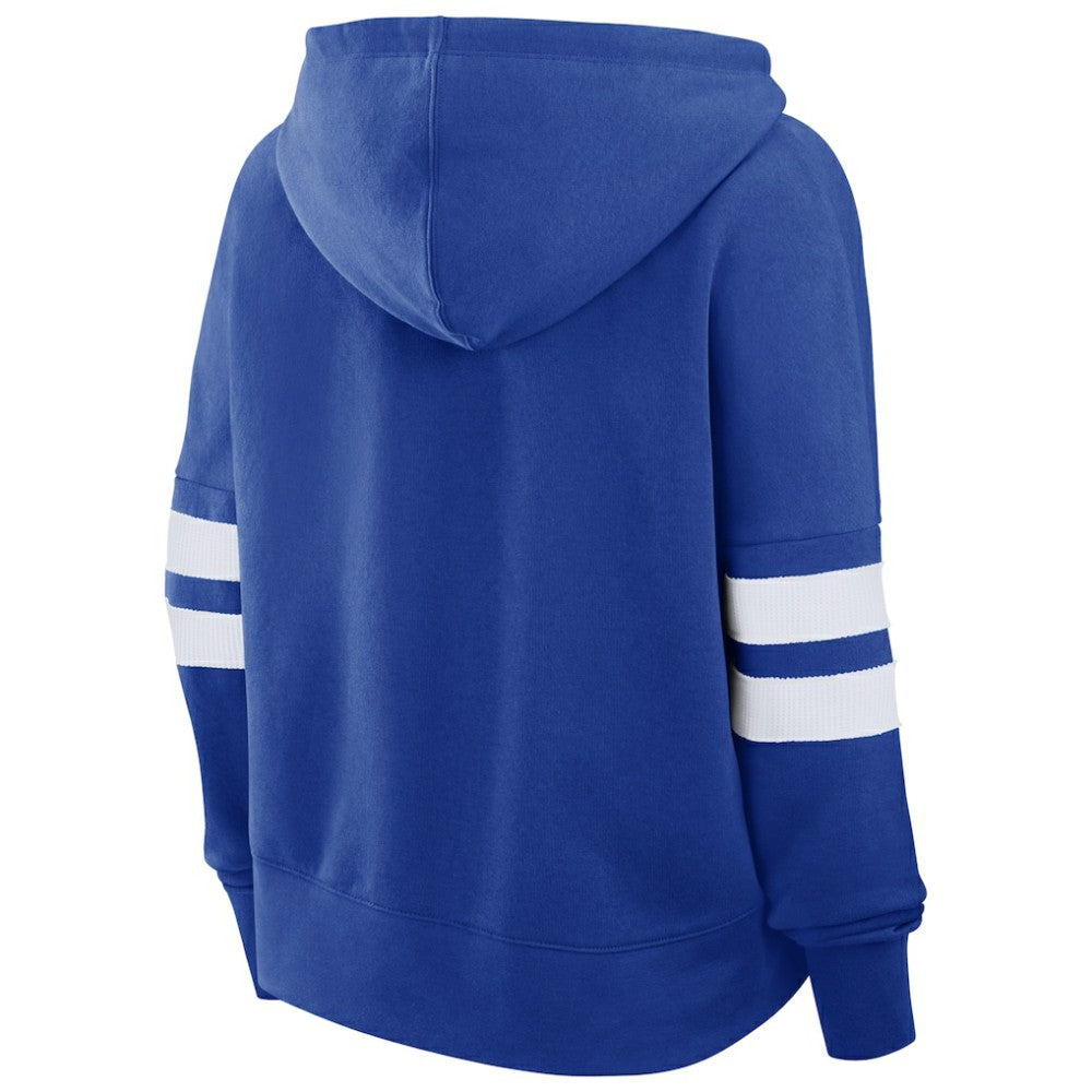 NHL Blue New York Rangers Fanatics Women's Oversized Seize Pullover Hoodie