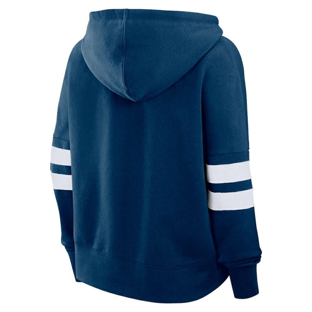 NHL Deep Sea Blue Seattle Kraken Fanatics Women's Oversized Seize Pullover Hoodie