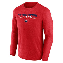 NHL Heather Red Washington Capitals Fanatics Transition Long Sleeve T-Shirt