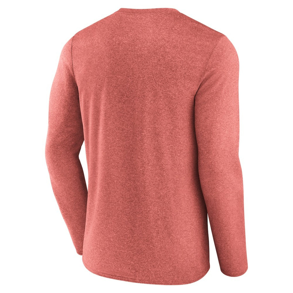 NHL Heather Red New Jersey Devils Fanatics Transition Long Sleeve T-Shirt