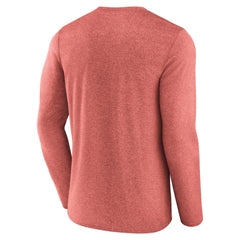 NHL Heather Red New Jersey Devils Fanatics Transition Long Sleeve T-Shirt