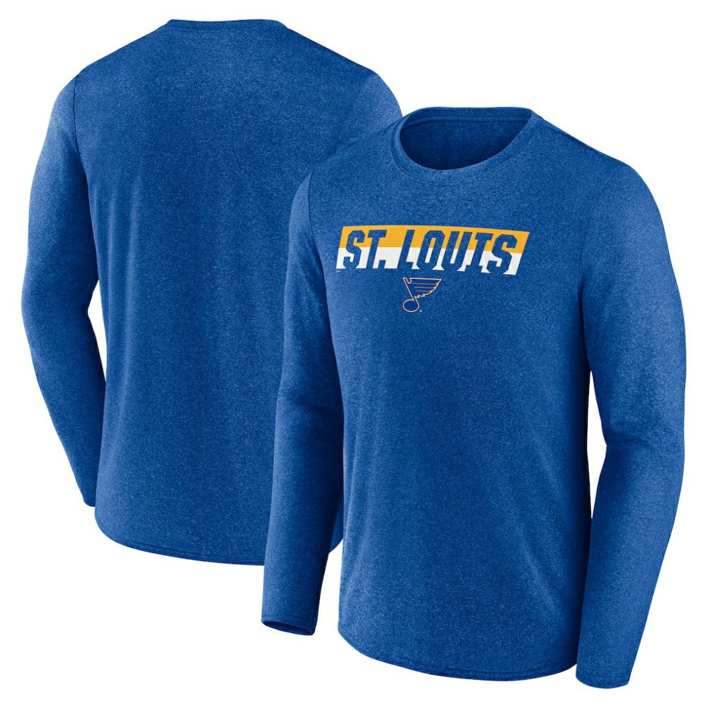 NHL Heather Blue St. Louis Blues Fanatics Transition Long Sleeve T-Shirt