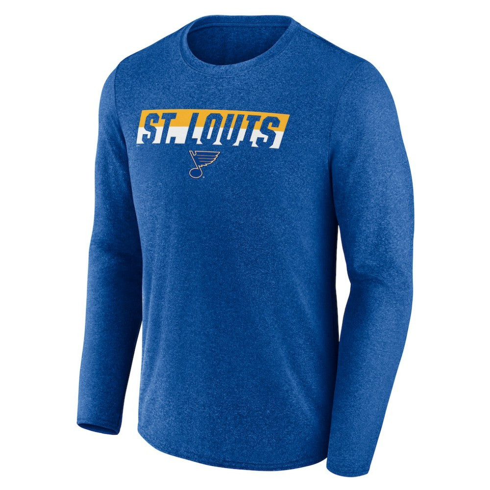NHL Heather Blue St. Louis Blues Fanatics Transition Long Sleeve T-Shirt