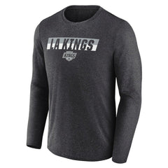 NHL Heather Charcoal Los Angeles Kings Fanatics Transition Long Sleeve T-Shirt