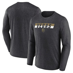 NHL Heather Charcoal Vegas Golden Knights Fanatics Transition Long Sleeve T-Shirt