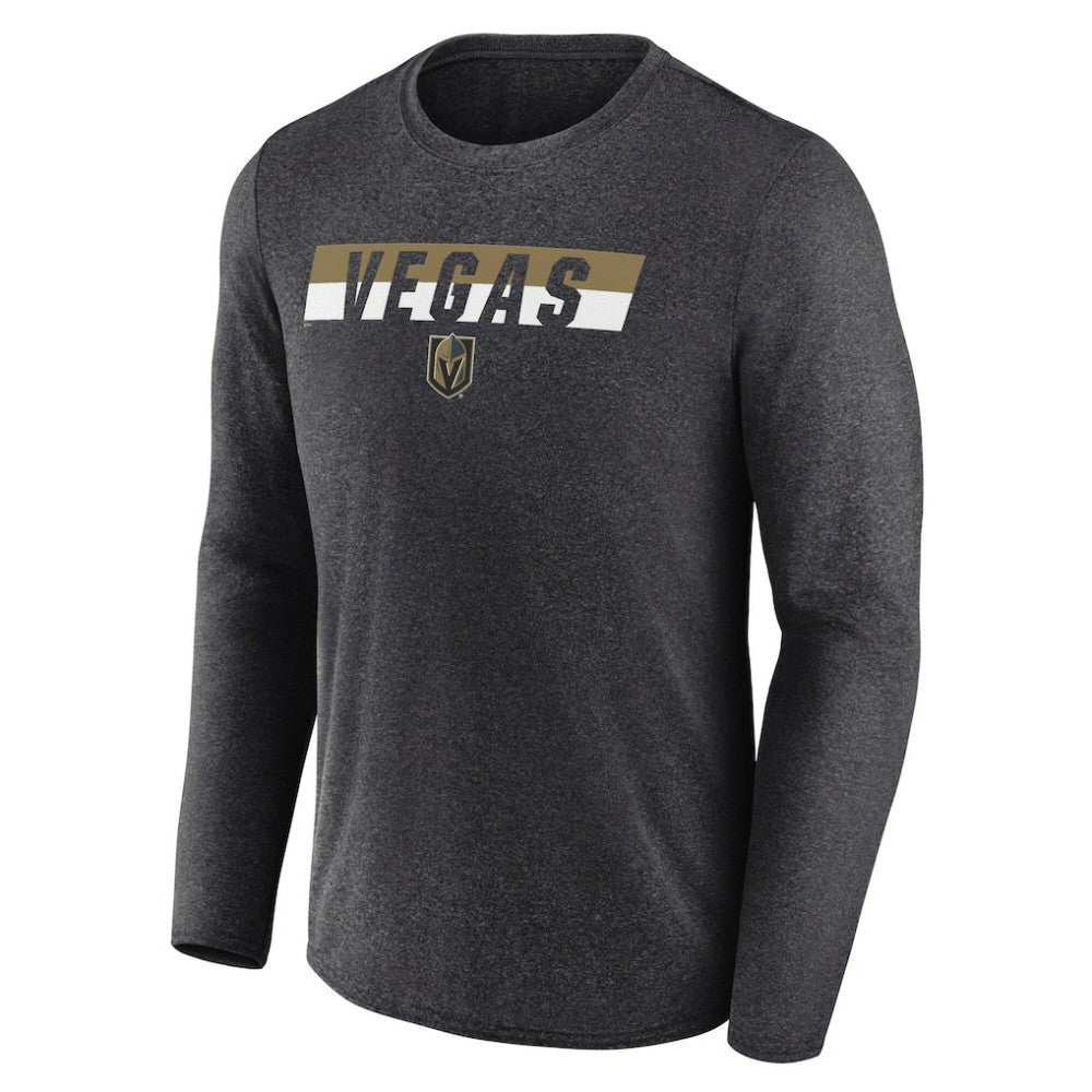 NHL Heather Charcoal Vegas Golden Knights Fanatics Transition Long Sleeve T-Shirt