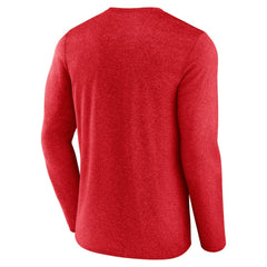 NHL Heather Red Calgary Flames Fanatics Transition Long Sleeve T-Shirt