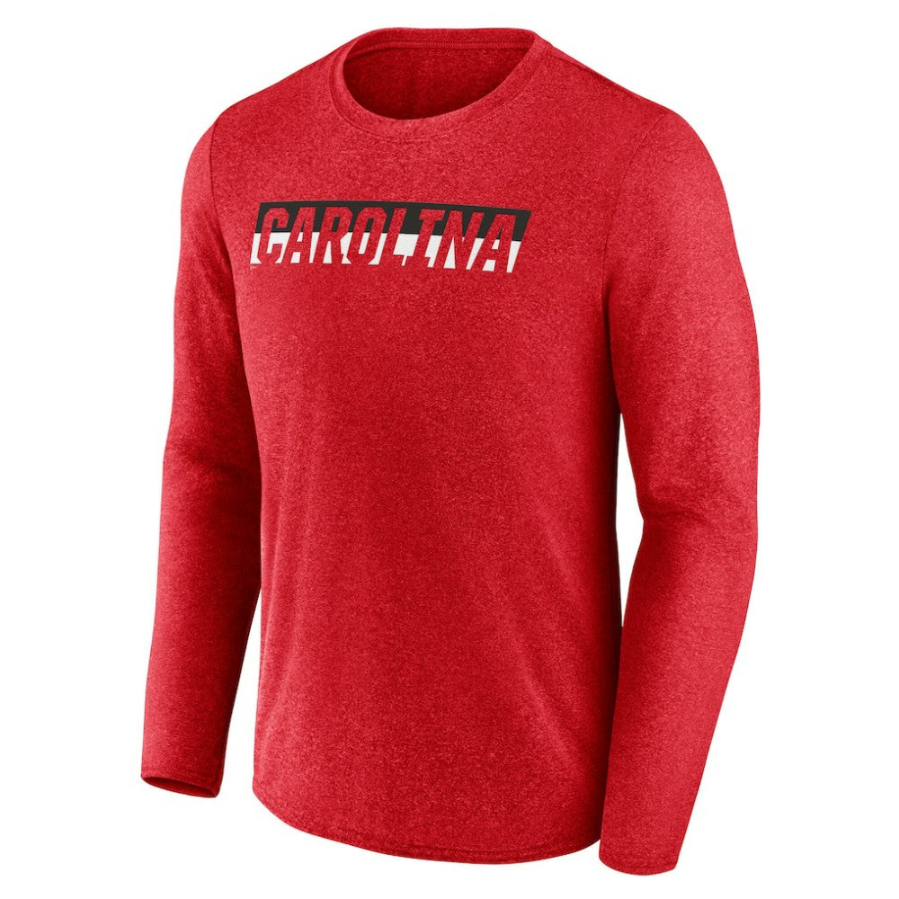 NHL Heather Red Carolina Hurricanes Fanatics Transition Long Sleeve T-Shirt
