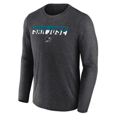 NHL Heather Charcoal San Jose Sharks Fanatics Transition Long Sleeve T-Shirt