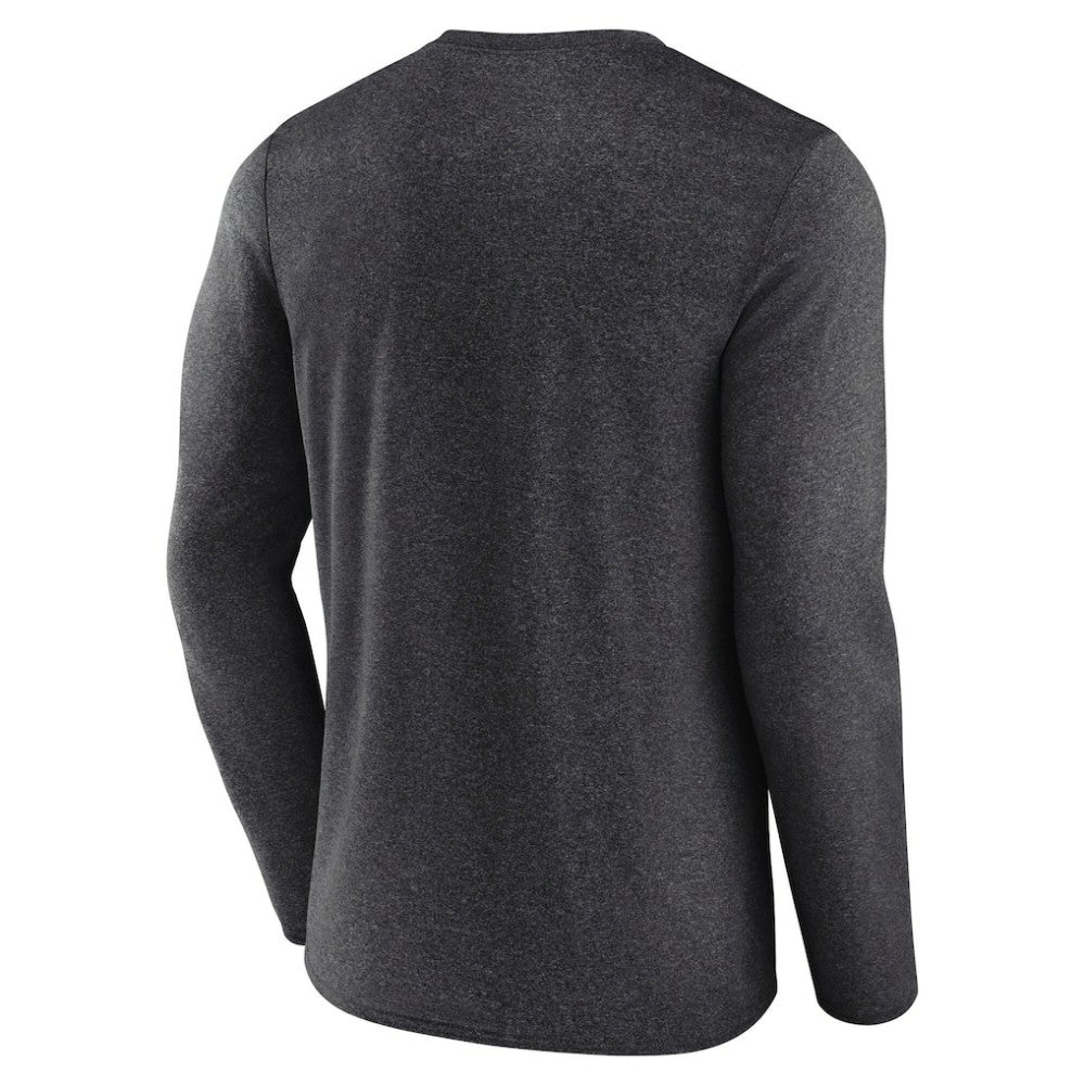 NHL Heather Charcoal San Jose Sharks Fanatics Transition Long Sleeve T-Shirt