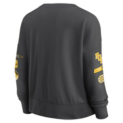 NHL Black Boston Bruins Fanatics Women's Oversized Vintage Go Team Pullover Sweatshirt