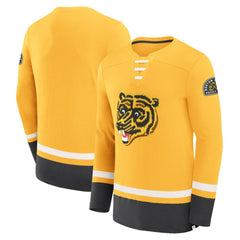 NHL Gold Boston Bruins Fanatics Vintage High Point Long Sleeve T-Shirt