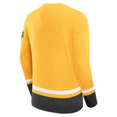 NHL Gold Boston Bruins Fanatics Vintage High Point Long Sleeve T-Shirt