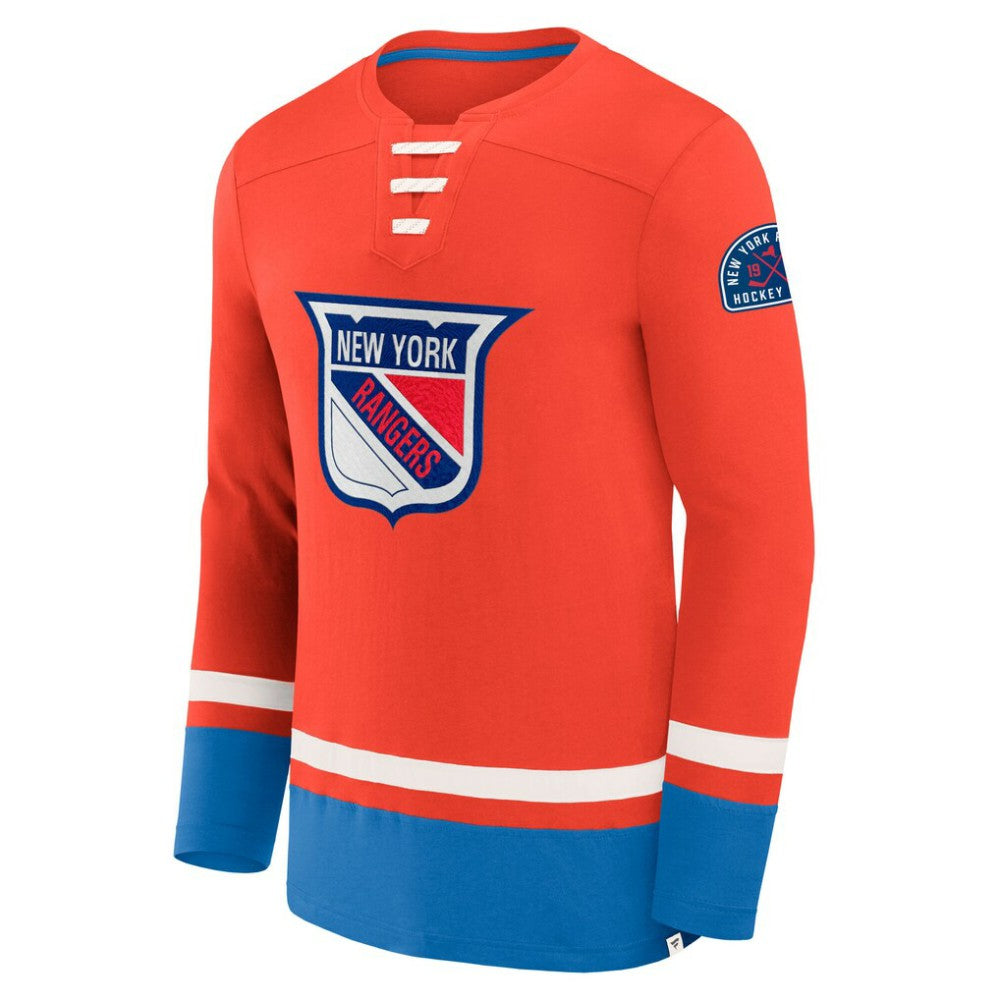 NHL Blue New York Rangers Fanatics Vintage High Point Long Sleeve T-Shirt
