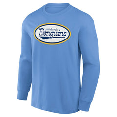 NHL Light Blue Pittsburgh Penguins Fanatics Vintage Rewind Long Sleeve T-Shirt