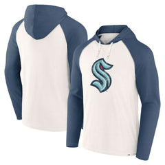 NHL White Seattle Kraken Fanatics Vintage Winger Pullover Hoodie