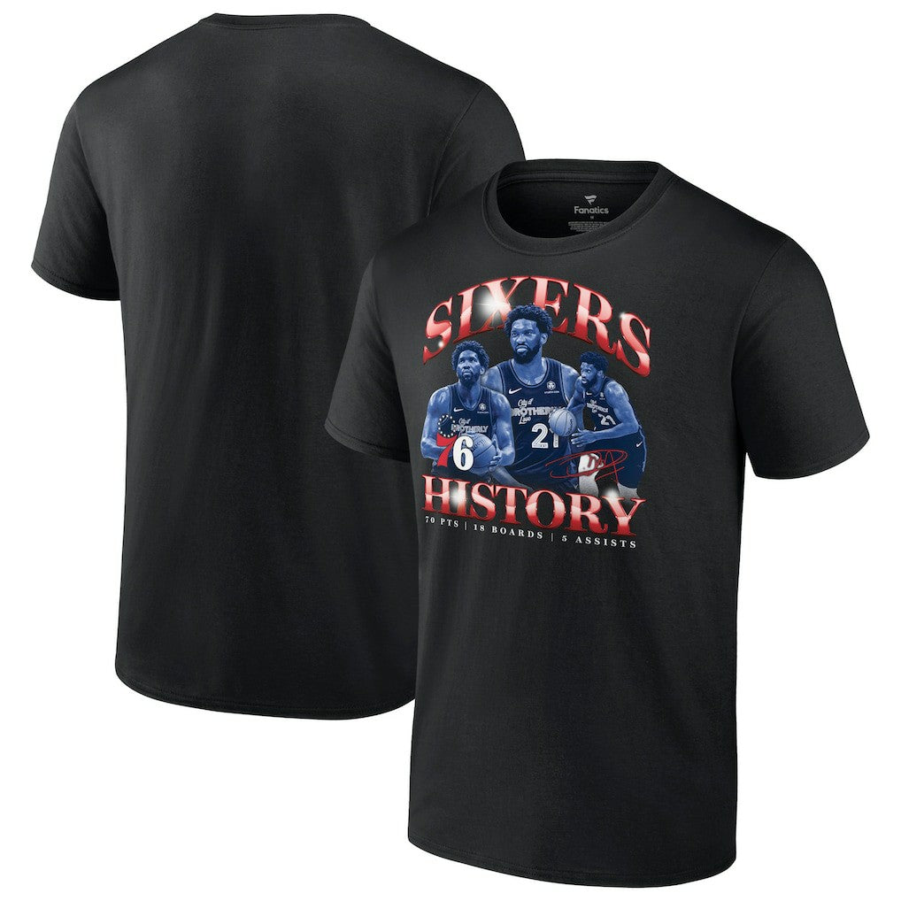 NBA Joel Embiid Philadelphia 76ers History T-Shirt sale
