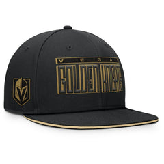 NHL Black Vegas Golden Knights Fanatics Fundamental Gino Stack Snapback Hat