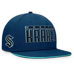 NHL Navy Seattle Kraken Fanatics Fundamental Gino Stack Snapback Hat
