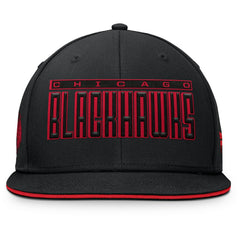 NHL Black Chicago Blackhawks Fanatics Fundamental Gino Stack Snapback Hat