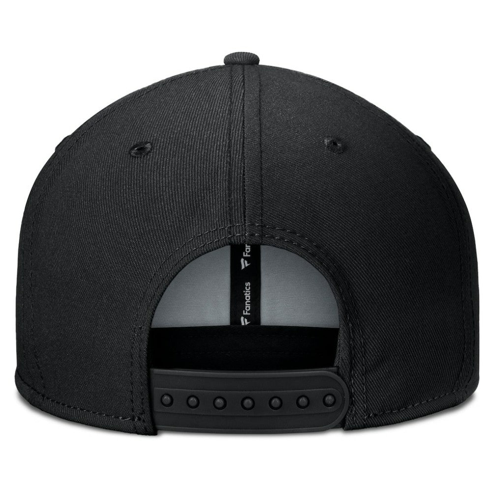 NHL Black Chicago Blackhawks Fanatics Fundamental Gino Stack Snapback Hat