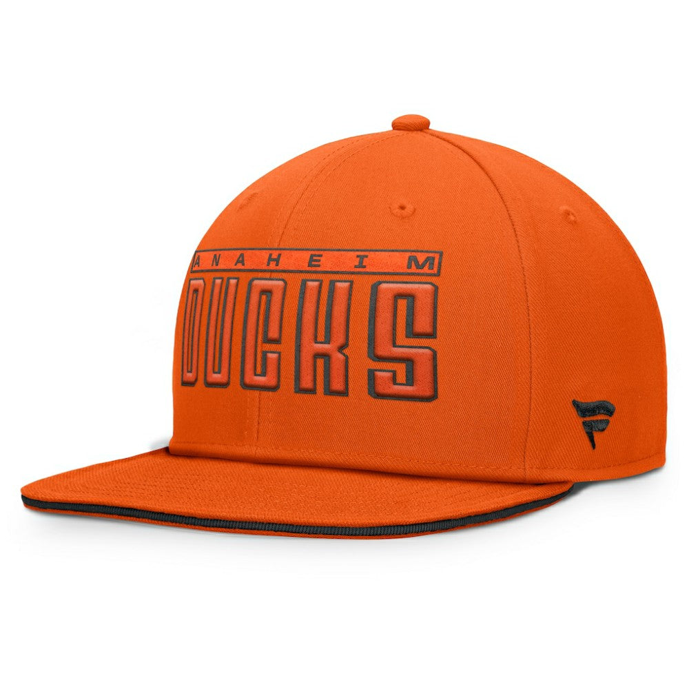 NHL Black Anaheim Ducks Fanatics Fundamental Gino Stack Snapback Hat