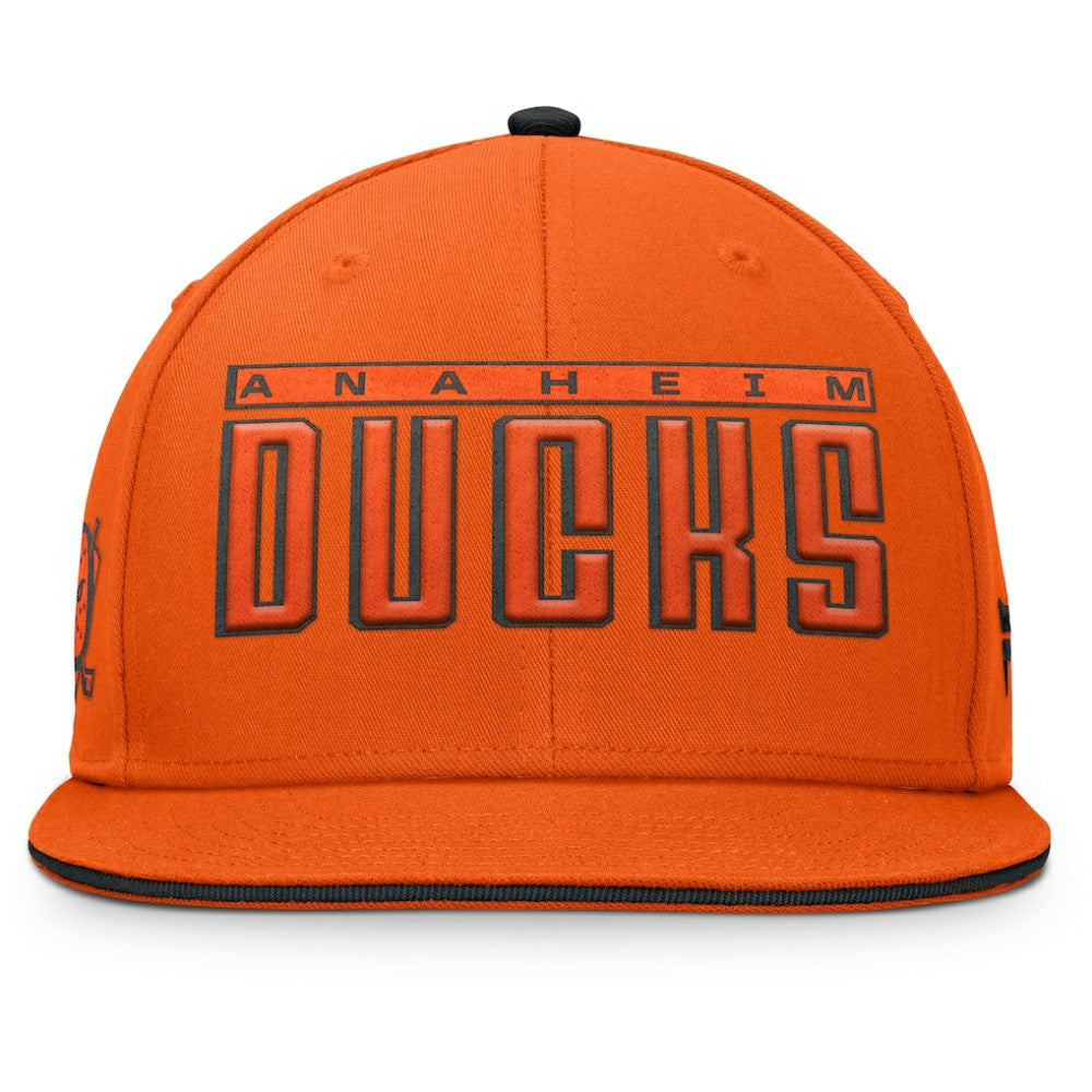 NHL Black Anaheim Ducks Fanatics Fundamental Gino Stack Snapback Hat