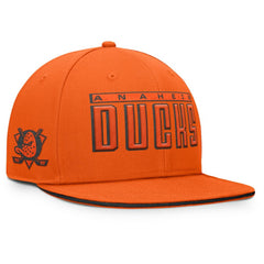 NHL Black Anaheim Ducks Fanatics Fundamental Gino Stack Snapback Hat