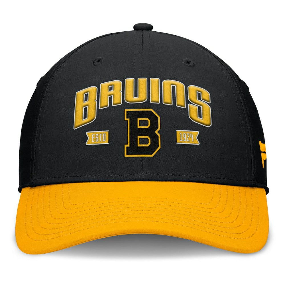 NHL Black/Gold Boston Bruins Fanatics Heritage Captain Flex Hat