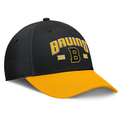NHL Black/Gold Boston Bruins Fanatics Heritage Captain Flex Hat