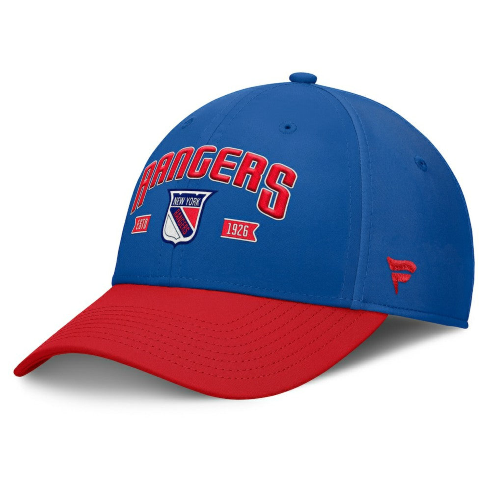 NHL Blue/Red New York Rangers Fanatics Heritage Captain Flex Hat