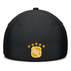 NHL Black/Gold Pittsburgh Penguins Fanatics Heritage Captain Flex Hat